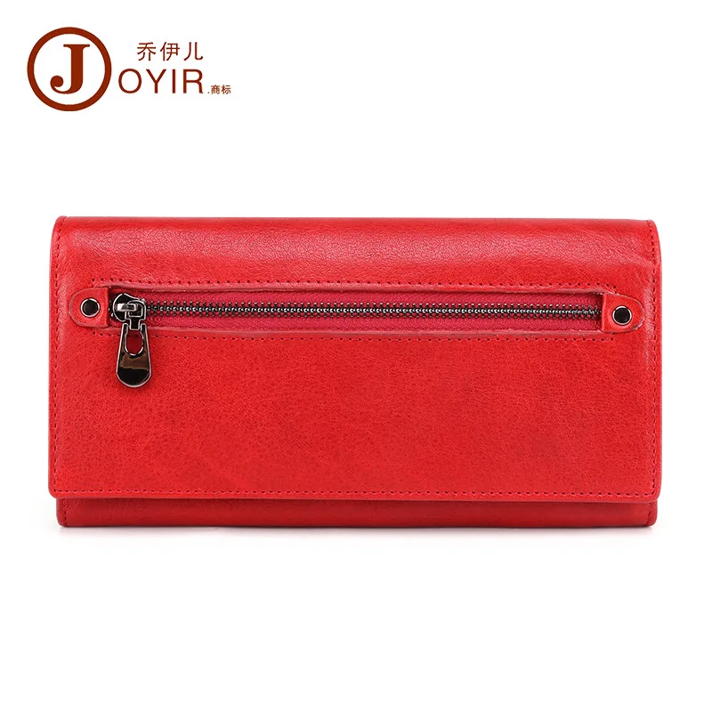 Korean Fashion Lady's Wallet Retro Leather Multi-card Pocket Handbag Mobile Wallet - Цвет: 02