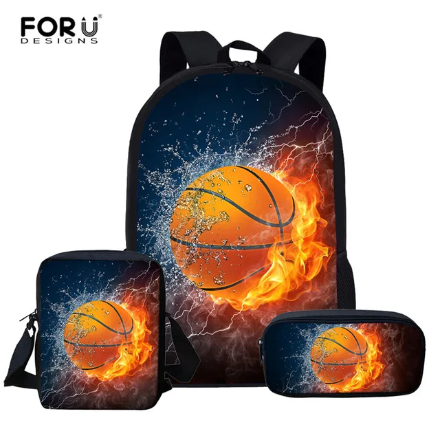 FORUDESIGNS/детей школьные ранцы для мальчиков 3D Льда и Огня Soccerly/Ножной Мяч Узор ортопедический Рюкзак Детские книжные сумки 3 шт./компл