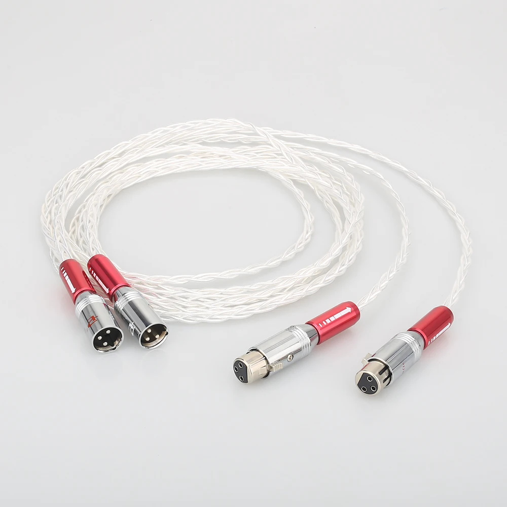 Hi Fi XLR кабель Pure 5N OCC посеребренный аудиокабель с штекером Hifi балансирующая линия