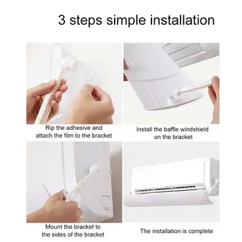 

HOT Adjustable Telescopic Air Conditioner Deflector Wind Shield Anti-direct Blow Air Conditioning Cover NDS66