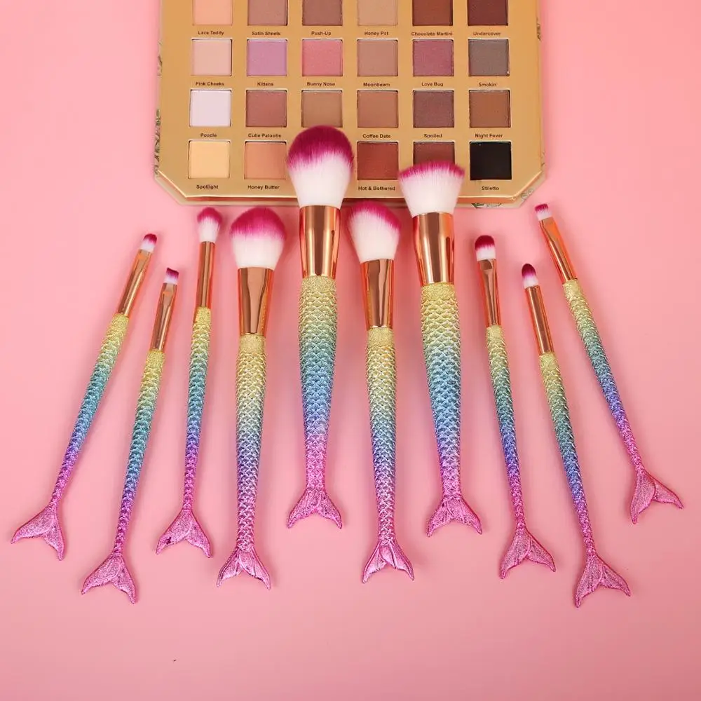 Набор кистей для макияжа русалка 7/8/10/11/15/16 шт.|brush tool kit|makeup brush setbeauty make up |