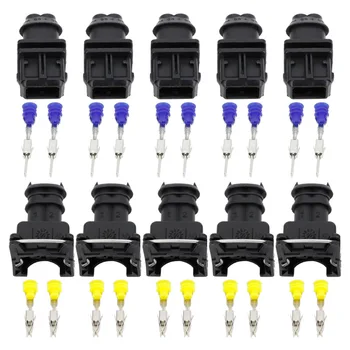 

5 Sets 2 Pin AMP JPT Style 3.5mm Series 2 pin DJ7021B-3.5-11/21 Waterproof Female And Male Connector With Pins And Seal EV1 2P