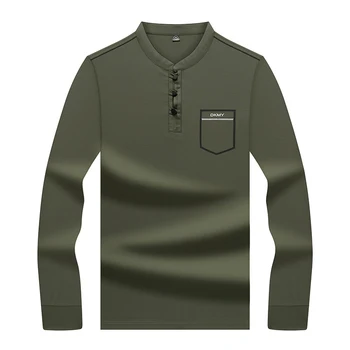 

2019 Autumn New Brand High Quality Men's Long-sleeved Polo Shirt Cotton Fashion Casual Solid Color Slim V-neck T-shirt Male