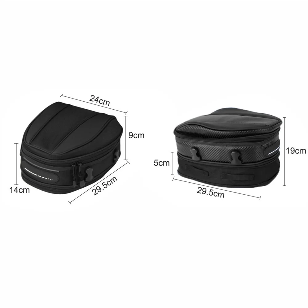 Waterproof Rear Seat Helmet Bag Tail Box Case Rain Cover Oxford Large Capacity