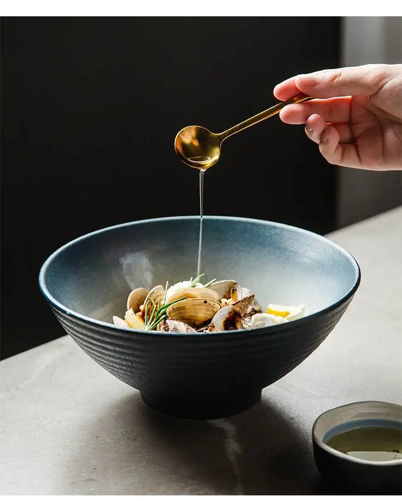 Japonês Ramen Única Tigela De Cerâmica, Saladeira