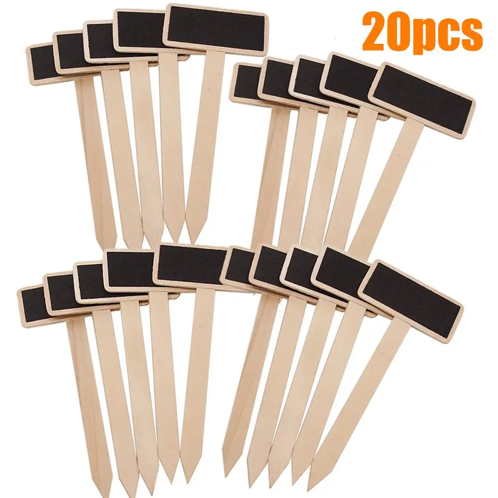 

New 20PCS T-Type Bamboo Plant Labels Herb Seeds Plant Sign Tags Flowers Planting Potted Markers Garden Sign Tools Dropshipper L3