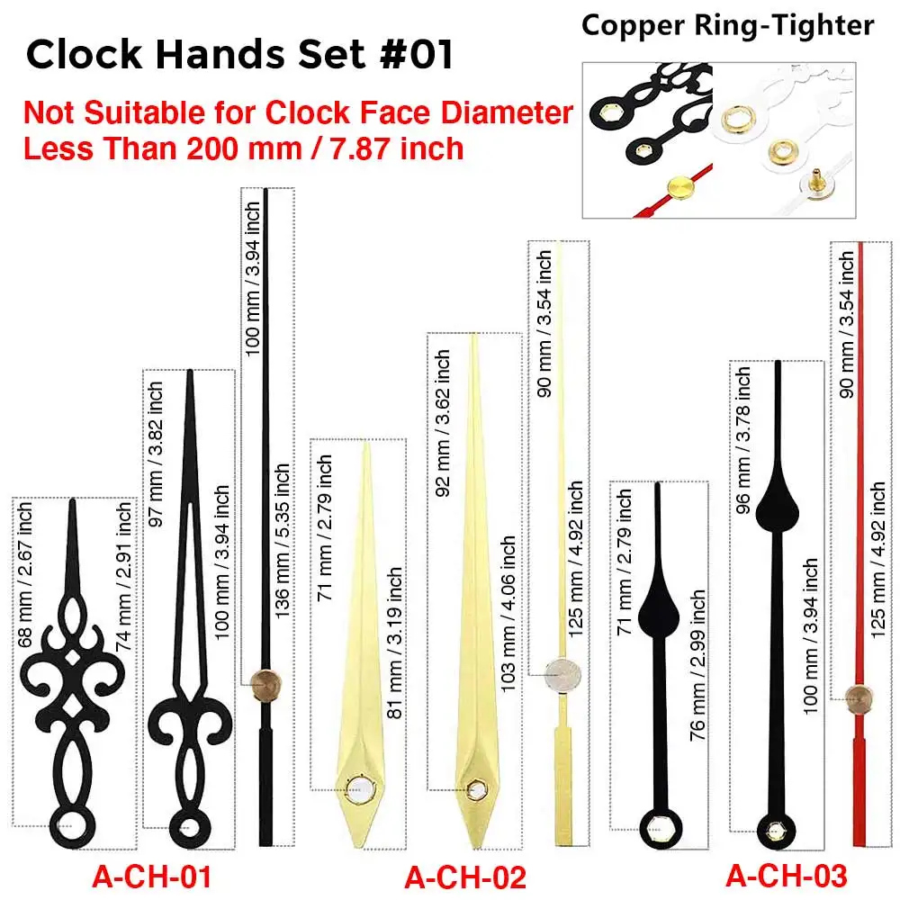 MCDFL Silent Quartz Clock Movement Mechanism for Clock Hands Clockwork Clock Mechanism for Wall Hours Repair Parts Replacement 