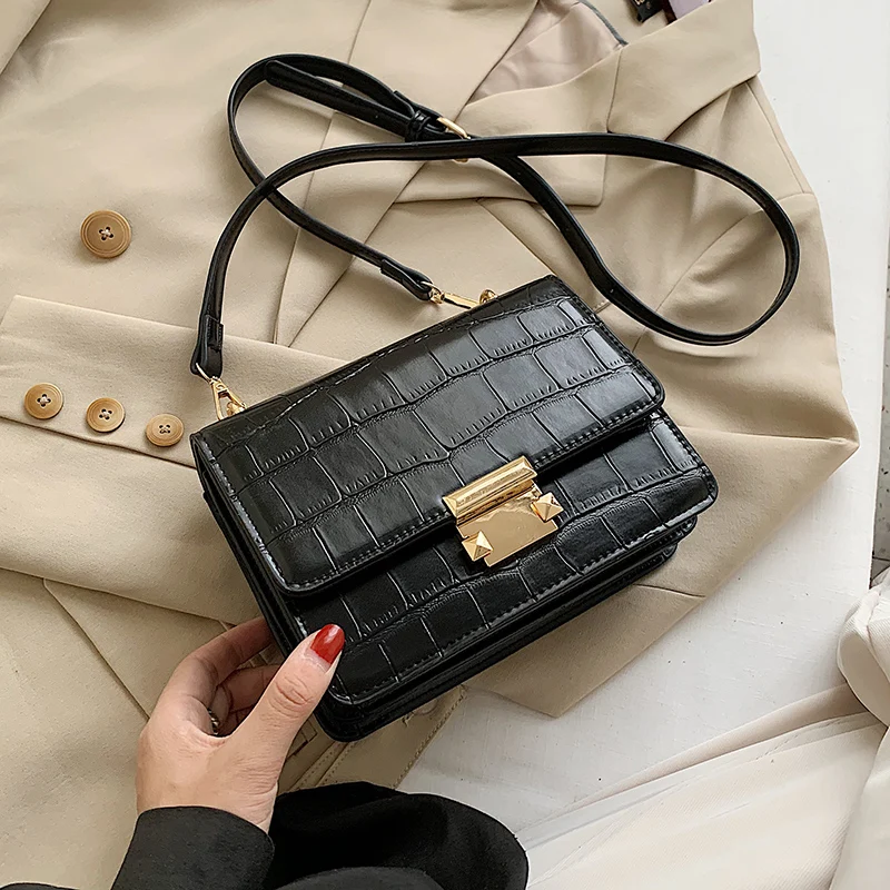 

New Stone Pattern Small PU Leather Crossbody Bags for Women 2020 Trending Branded Designer Handbags Women's Shoulder Hand Bag