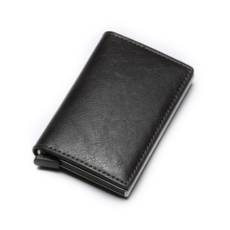 Gray 9810 BISI GORO, высококачественный мужской кошелек, сумка для денег, мини кошелек, винтажный, автоматический, алюминиевый, Rfid, кошелек для карт, маленький, тонкий, Умный кошелек - Цвет: Gray 9810