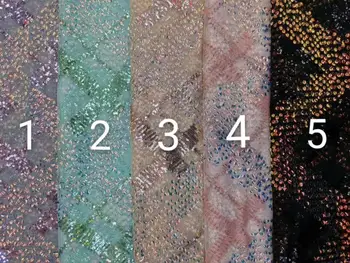 

Jolin-38.8810 Hot selling african sequins lace fabric tessel fringel embroidered tulle mesh lace fabric