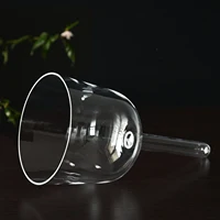 CVNC 7 Inch Chakra Tuned Hollow Handle Clear Crystal Singing Bowl CDEFGAB Any One Note with Carrying Bag for Sound Healing