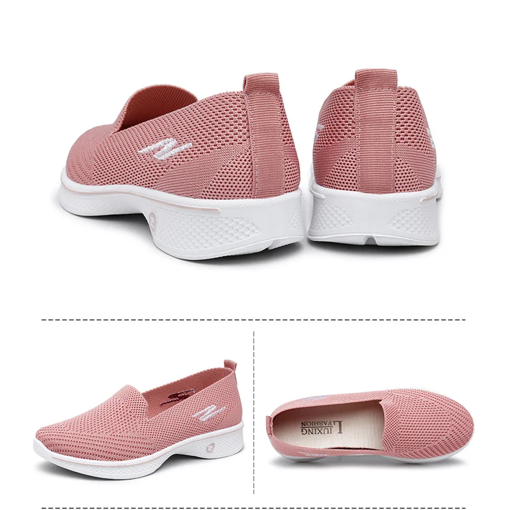 YOUYEDIAN/Женская Спортивная обувь Кроссовки больших размеров, дышащие кроссовки из дышащего сетчатого материала, женская спортивная обувь г. Женская розовая обувь, chaussures#910g30
