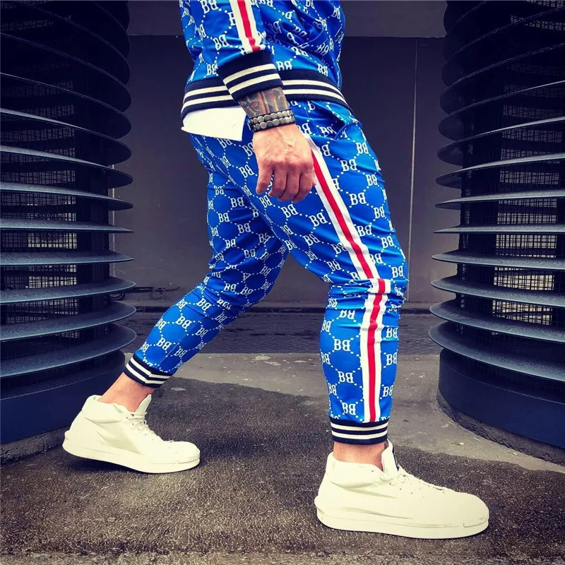 Goede Nieuwe Kleurrijke Plaid Mannen Casual Rits Set Herfst Trainingspak Set Mannelijke Sweatshirt Pocket Mode Jassen Mannen Trainingspak Sets Heren set