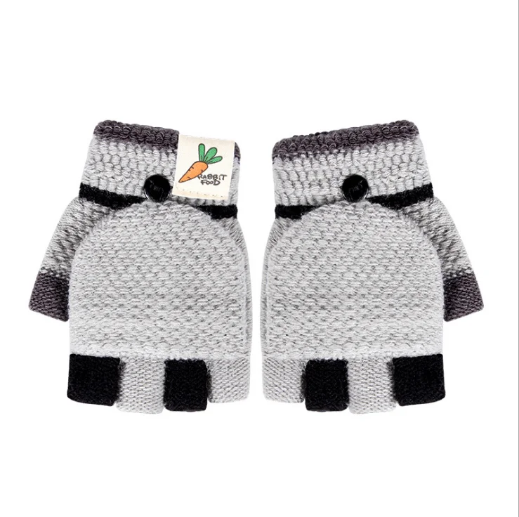 Pudcoco/милые детские зимние перчатки для мальчиков и девочек, вязаные рукавицы, теплые перчатки, аксессуары для детей 3-6 лет