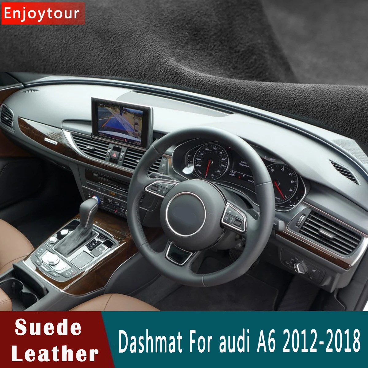 Автомобильный стильный замшевый кожаный коврик для приборной панели, Накладка для приборной панели, коврик для приборной панели, автомобильные аксессуары для audi a6 s6 c7 avant allroad 2012
