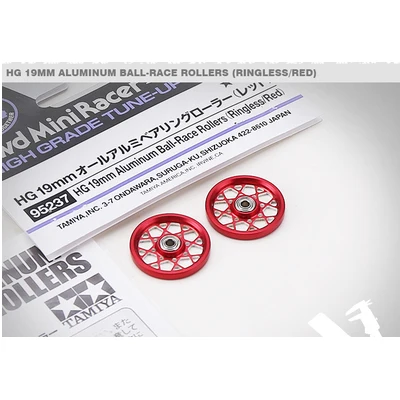 tamiya 95237 HG 19 мм алюминиевые шариковые гоночные ролики с ЧПУ Ролики красный 1 упаковка для tamiya мини 4wd гоночный автомобиль 324 магазин - Цвет: 1pack cnc