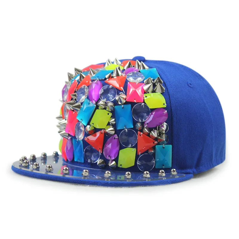 GBCNYIER крутая шляпа для танцевального шоу с заклепками в стиле хип-хоп спортивная Солнцезащитная шапка для отдыха на открытом воздухе шапка для паркура Модный молодежный козырек