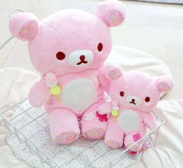 Милый Розовый Вишневый цвет Rilakkuma расслабляющий медведь мягкая плюшевая игрушка