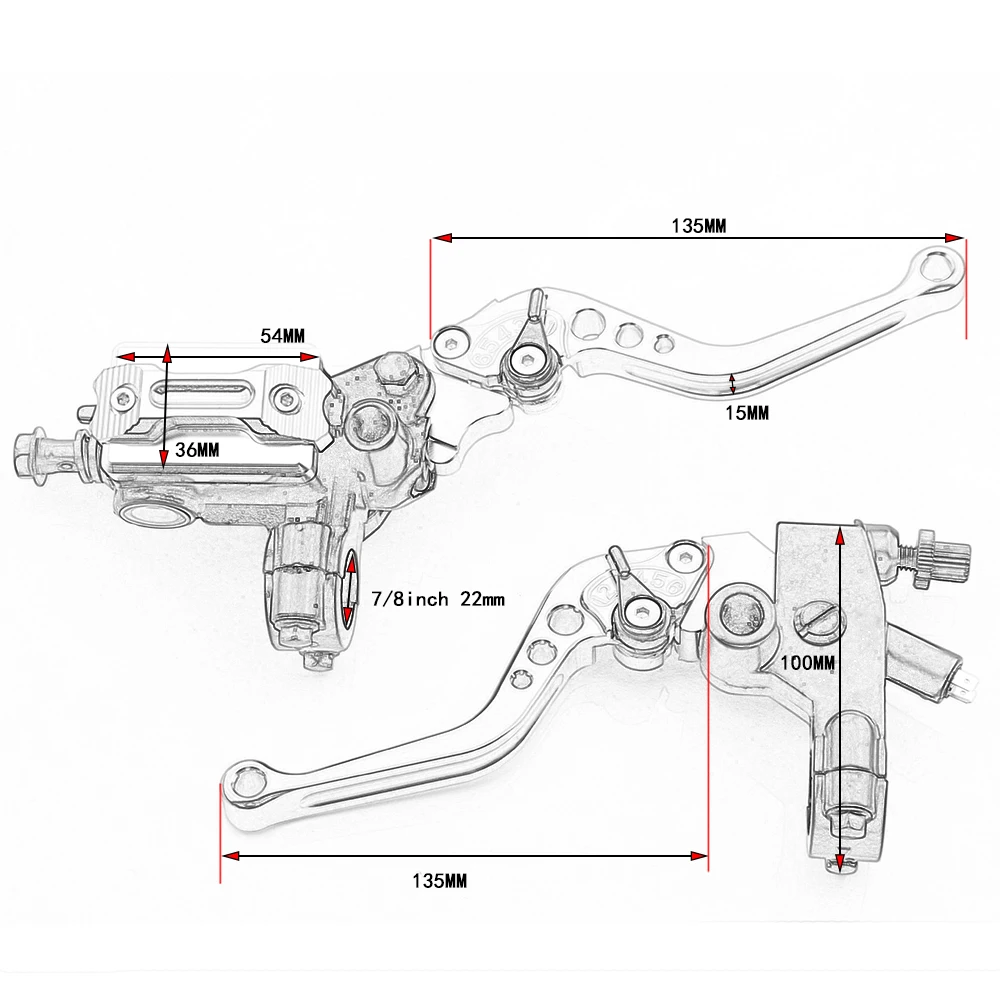 Универсальный тормозной насос MFS для мотоцикла с ЧПУ рычаг сцепления