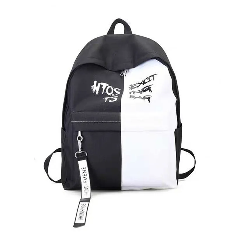 

Cycling backpacks boys casual nylon zipper teenage letter school bags 2020 korean version book bags