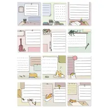 Kawaii блокнот для заметок Закладка планировщик бумажные наклейки клейкая бумага для заметок, Канцтовары блокнот