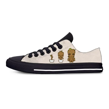 

Guardians of the Galaxy I Am Groot Cartoon Funny Casual Canvas Shoes Low Top Lightweight Breathable 3D Print Men women Sneakers