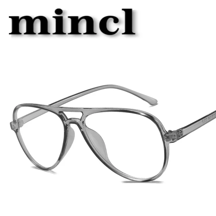 MINCL высокое качество унисекс очки для мужчин и женщин рамка Прозрачный Пилот мужские очки рамка UV400 с коробкой NX - Цвет оправы: gray