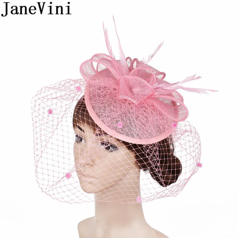 ladies pink wedding hats