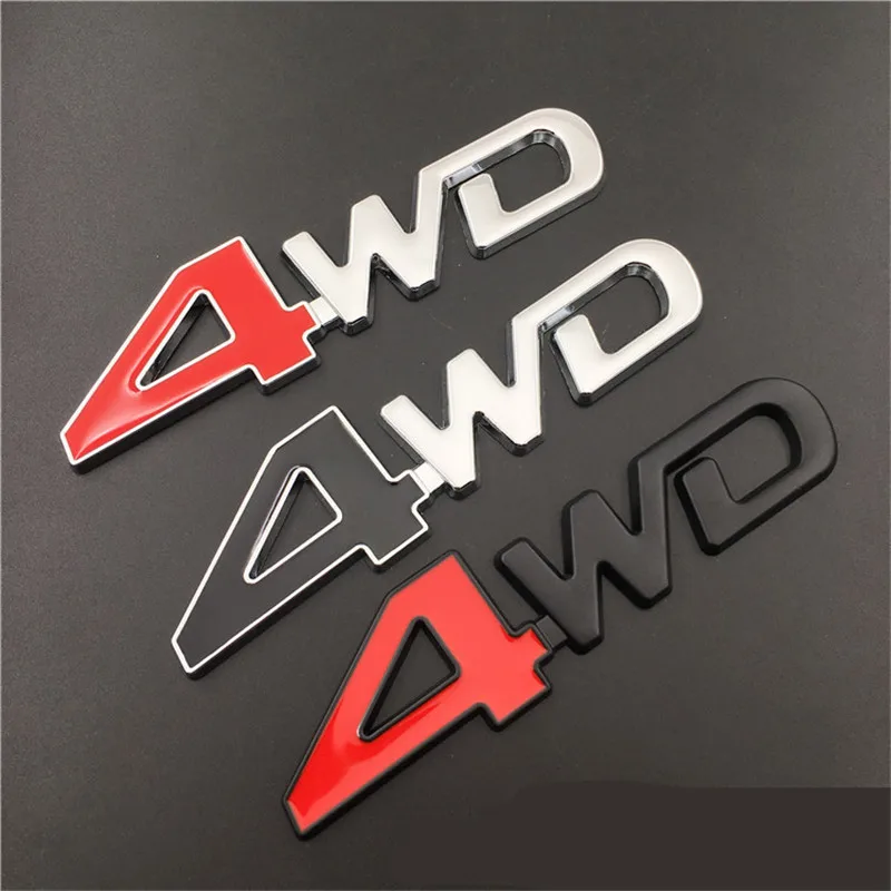 3 шт. автомобильный Стайлинг 12,6*3,2 см Металл 4WD эмблема задний багажник значок боковые логотипы автомобиля наклейки на кузов
