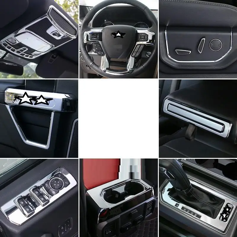 Кубок рулевого колеса автомобиля Модернизированный Авто декоративный хром автомобиль Стайлинг запчасти протектор Аксессуары 17 для Ford F-150