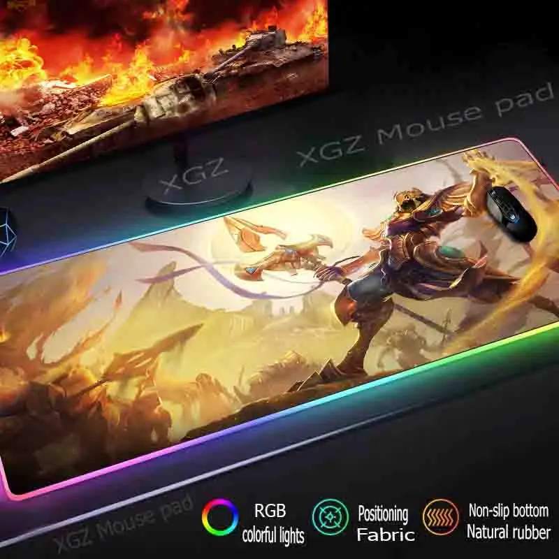 Большой коврик для мыши Mairuigee в стиле аниме Golden Sun Magic высокого разрешения RGB