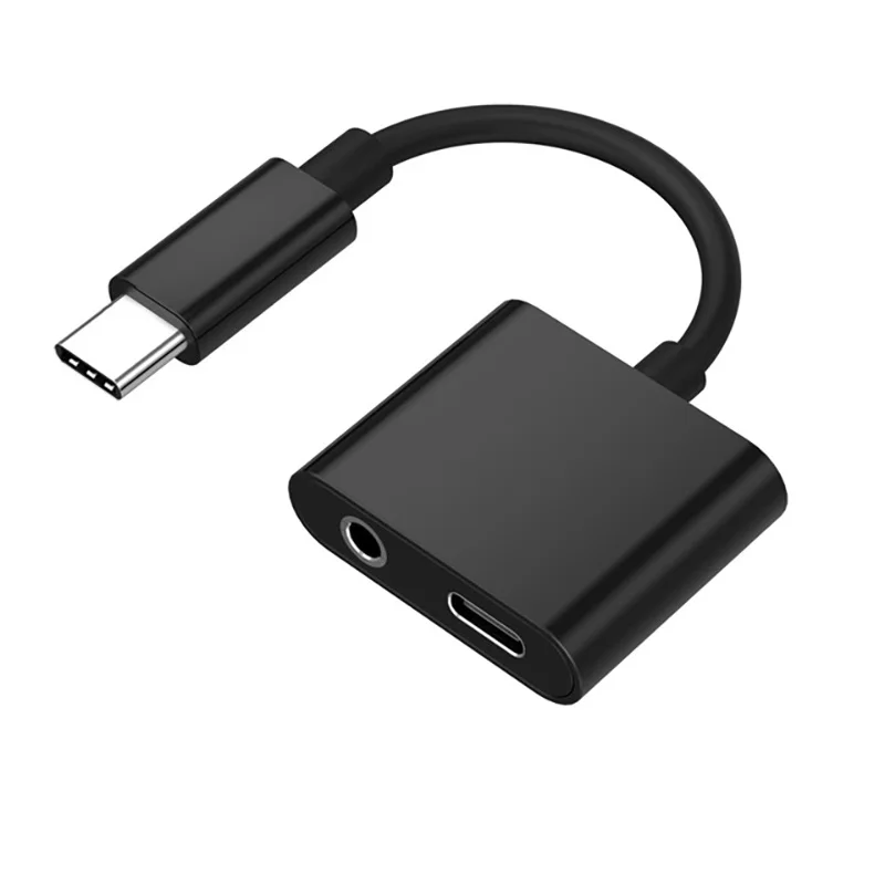 2 In 1 Usb Type C To 3 5Mm Headphone Jack Adapter For Ipad Pro Huawei P20 Pro Aux o Charger Splitter For Htc Google Pixel
