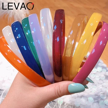 

LEVAO Jelly Candy Colors Headband Hair Bands Bezel Turban Fashion for Women Hairbands Girls Accessories Head Hoop Hair Jewelry