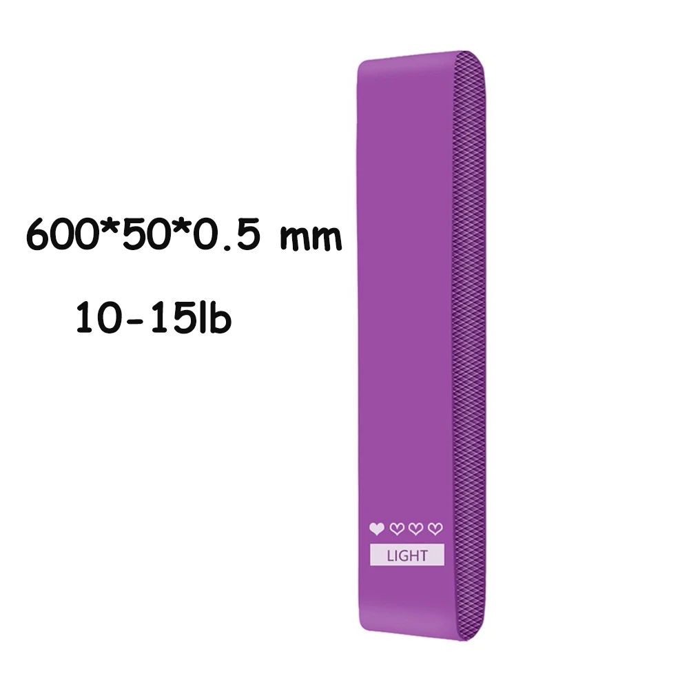 Purple Эластичные резинки для йоги, 60 см, 0,5 мм-1,1 мм, для фитнеса, силовая лента, для тренировки, тянущаяся веревка, для спортзала, пилатеса, резиновый расширитель для женщин и мужчин - Цвет: Purple