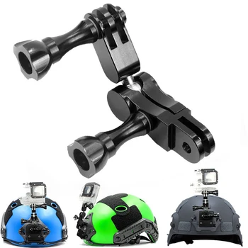 

Motorcycle Helmet Adjustable Holder 180 Degree Camera Bracket Support Metal Adapter Black Accessories For GoPro Hero 6/5/4