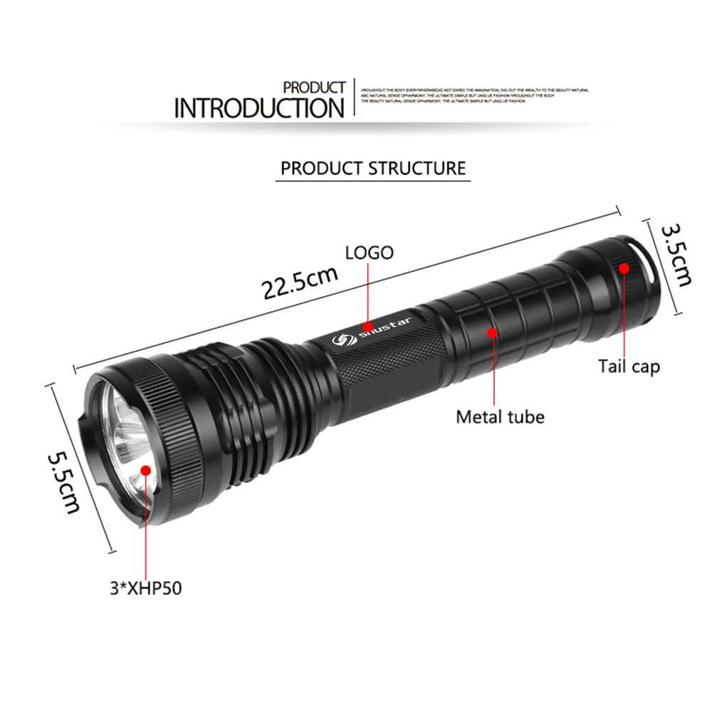 Cena 3 x XHP50 potężne latarka LED wodoodporna latarka LED przeciwwybuchowe ze stopu aluminium ze stopu aluminium dla sportu na świeżym powietrzu profesjonalne oświetlenie