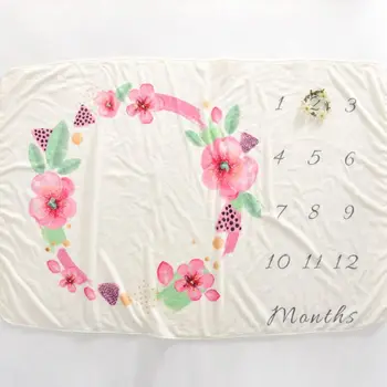 

Newborn Photo Digital Growth Blanket Baby Milestone Blankets Infants Bathing Gift Photography Props XXFE