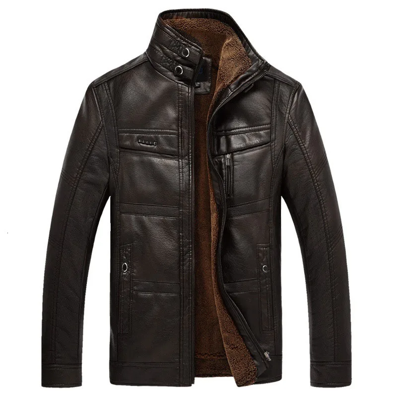 2018 кожаная куртка для мужчин пальто для будущих мам 5XL бренд высокое качество из искусственной кожи Верхняя одежда Бизнес зим