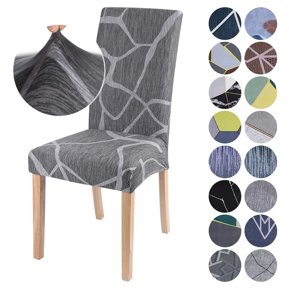 

1/2/4/6pcs Stretch Dining Chair Cover Elastic Removable Slipcovers Protector Anti-Dust Furniture Decor For Wedding Banquet Party