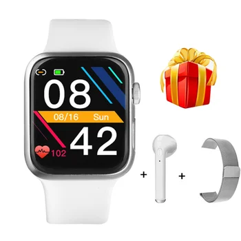

40mm IWO P20 Smartwatch+Strap+Earphone/Set Fitness Watch Heart Rate Montior Blood Pressure Oxygen for iPhone Android VS T200 V52