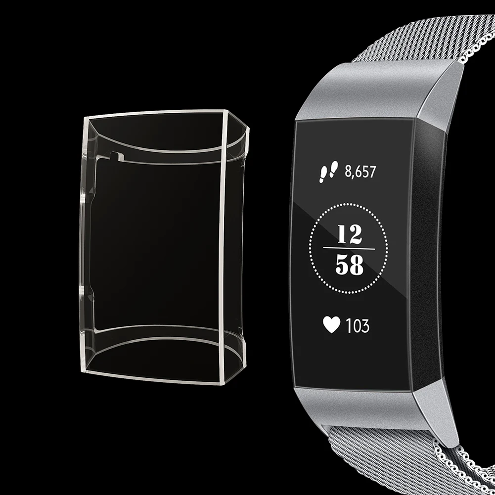 Защита экрана для Fitbit Charge 3 браслет протектор для часов поддержка сенсорного управления Анти-пыль анти-падение часы циферблат чехол