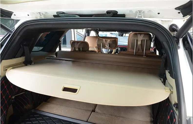 High Quality Rear Trunk Security Screen Privacy Shield Cargo Cover For Ford Everest(Black Beige
