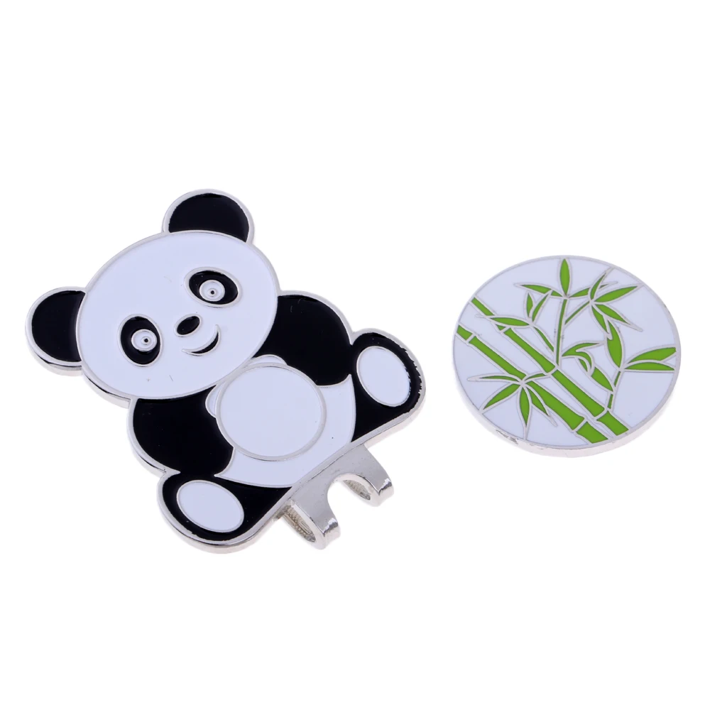 Cute Alloy Golf Panda Hat Cap Clip with Magnetic Detachable Ball Marker Club Giveaways Prize Keepsake Golf Accessories