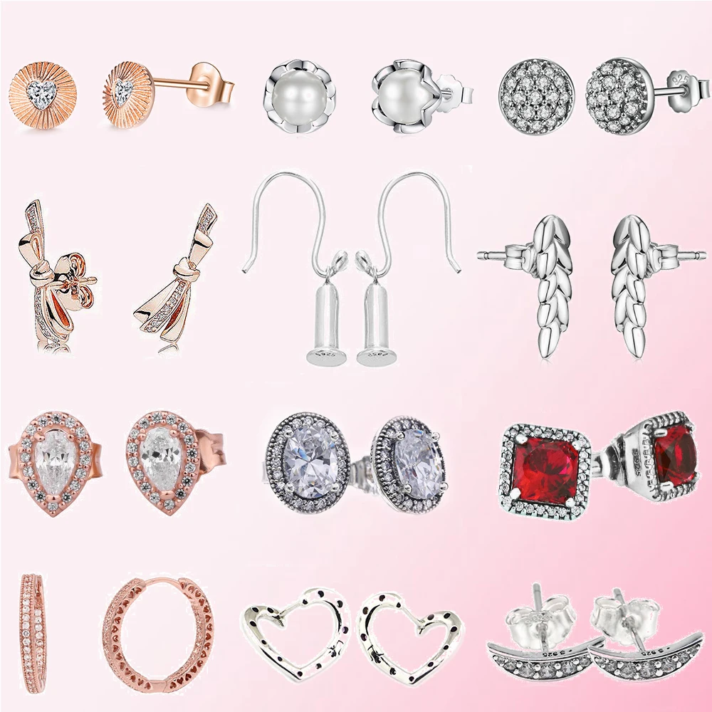 925 пробы серебряные Классические Аутентичные круглые подарочные серьги дамские очаровательные модные ювелирные изделия DIY