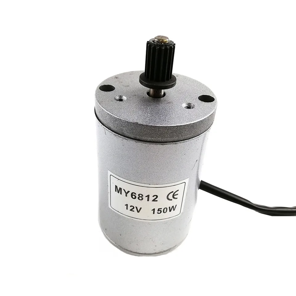 MY6812 12V 100W Brushed DC Motor - 3500 RPM, With Belt Pulley, For Electric Scooters, Bikes, DIY Projects