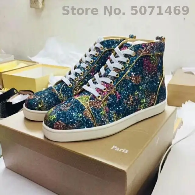 CL-4 OLOMLB-CL Designer Sneakers Red Bottom Shoes White Sliver Spikes Luxury Shoes For Men Women Party Wedding Leather Sneakers - Цвет: CL-4