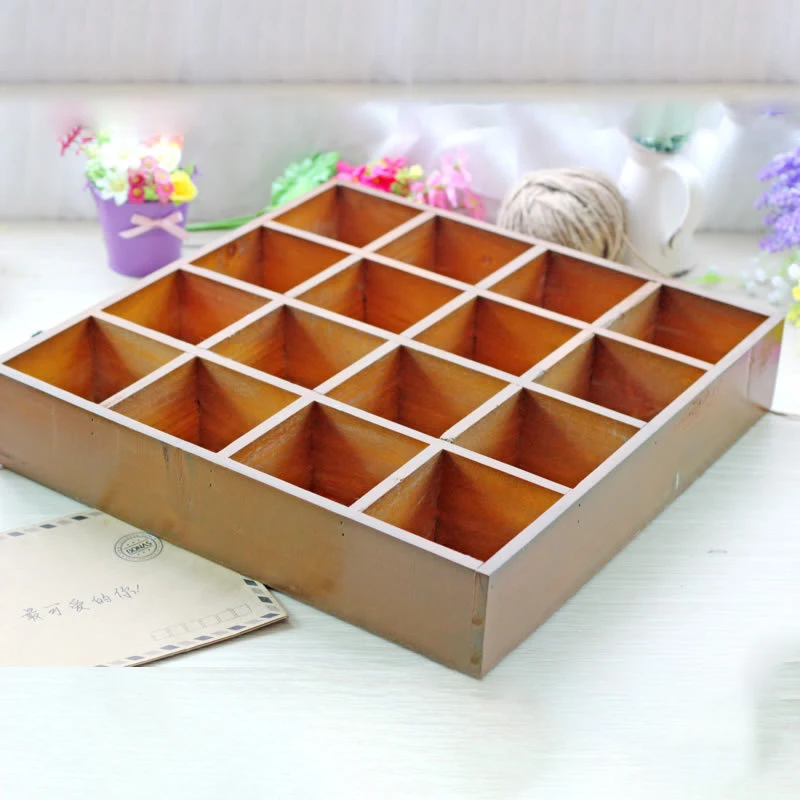 Деревянный шкаф для хранения мелочей 16 ячеек|storage cabinet|storage boxgrid storage box |