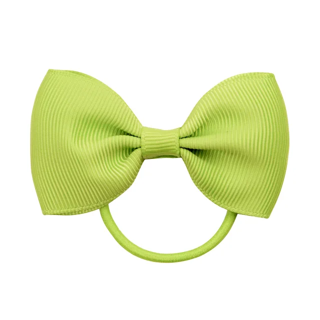1Pcs Novelty Small Mini Solid Baby Elastic Rubber band Head rope Ribbow Bow Tie For Girls Headwear Hair Accessories 20