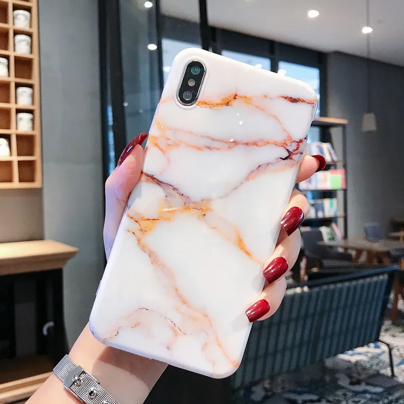 Мраморный чехол для Coque iphone 11 Pro Max 7 XS MAX чехол из мягкого ТПУ задняя крышка для iphone 6 6S 7 8 Plus iphone X XR чехол - Цвет: 7