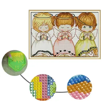 

Little Angel DIY Full Drill Diamond Painting Embroidery Cross Stitch Kit Rhinestone Home Decor Art Craft Q6PE